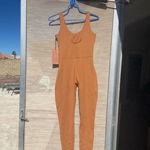 Girlfriend collective golden honey mustard unitard one piece jumpsuit - Picture 2 of 4